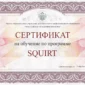 Сертификат на онлайн-курс по сквирту