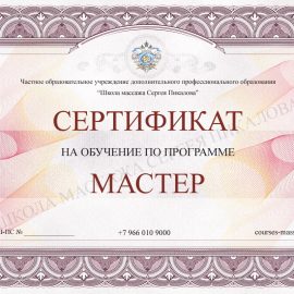 Сертификат Мастер